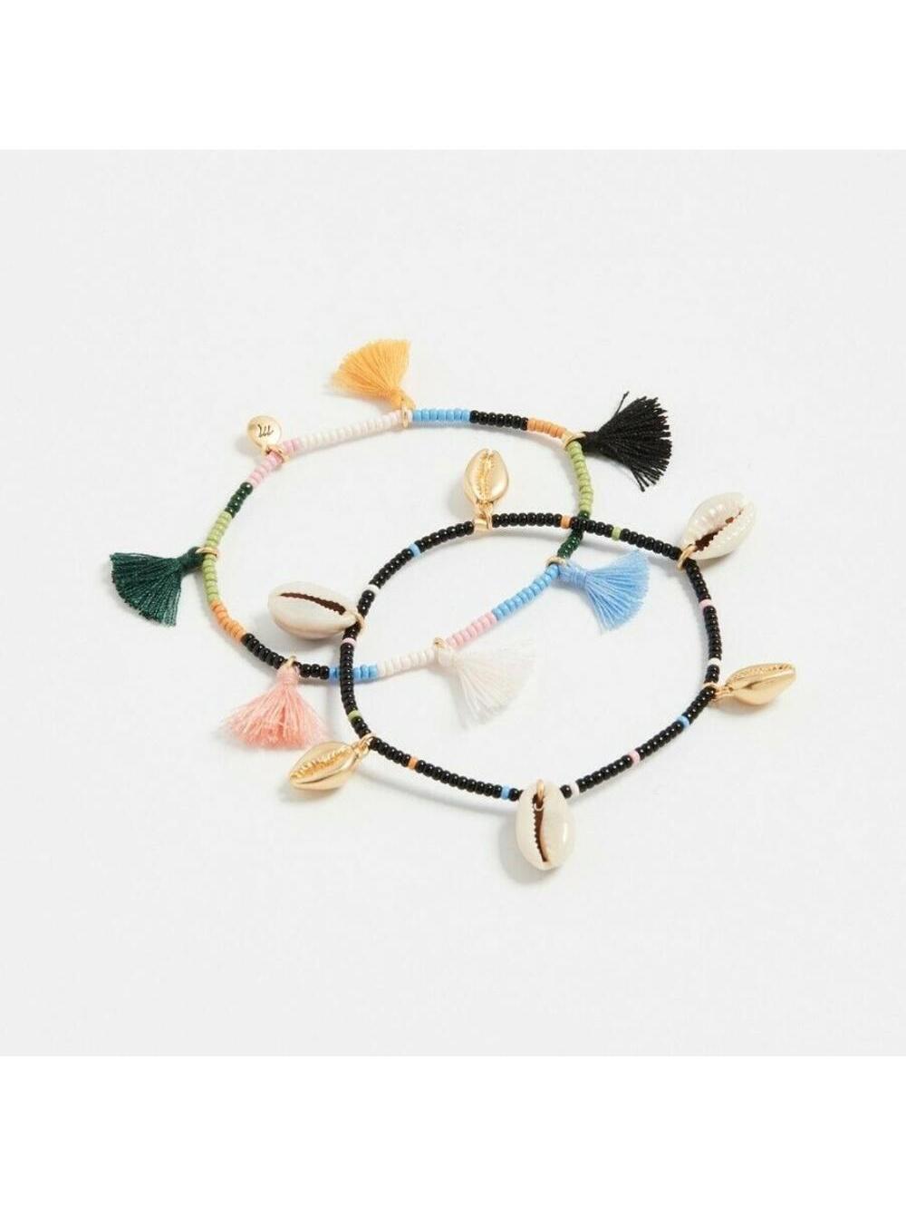 Madewell Beachside Tassel Bracelet Set